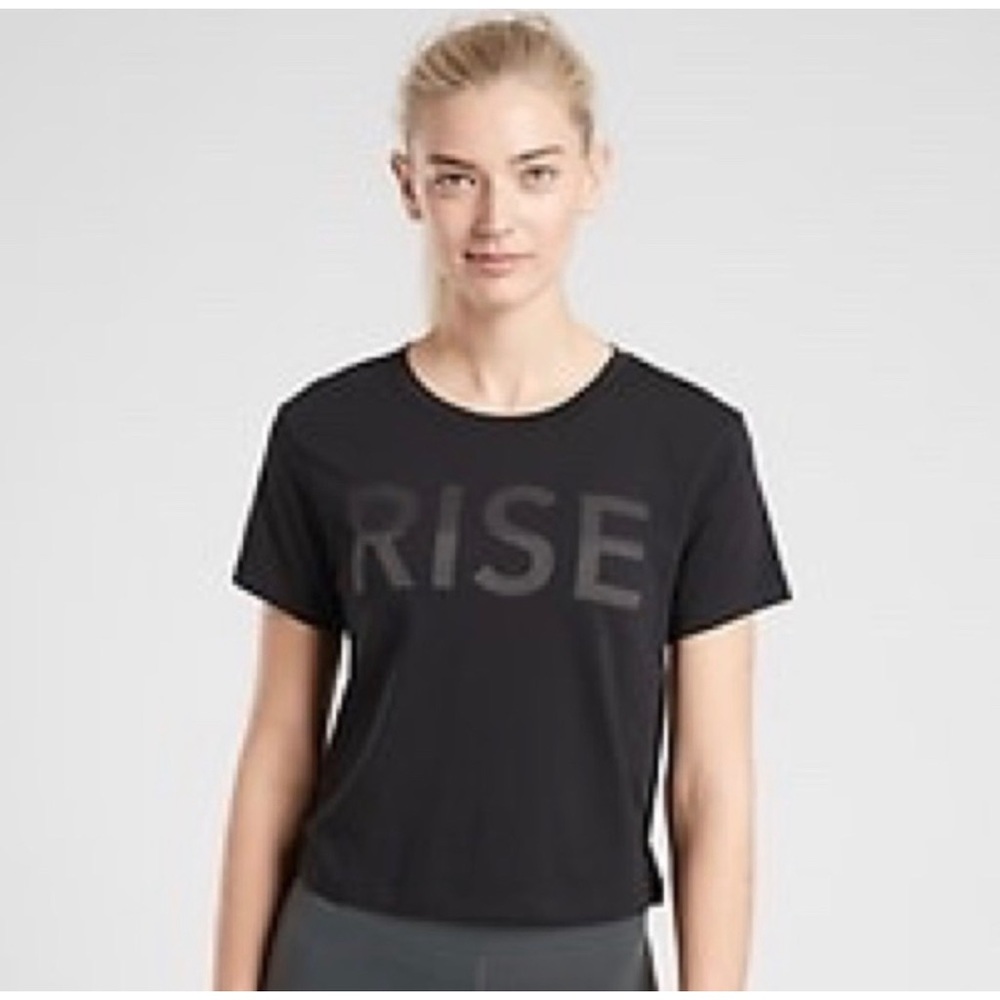 RISE ATHLETA Crop Tee Top Small